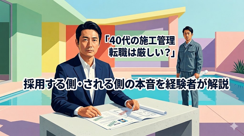 40代の施工管理転職は厳しい？採用する側・される側の本音を経験者が解説