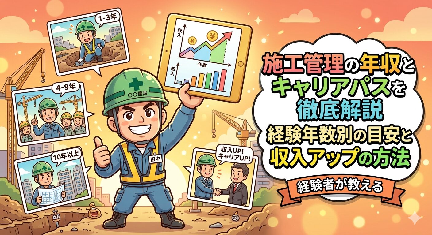 施工管理の年収とキャリアパスを徹底解説｜経験年数別の目安と収入アップの方法