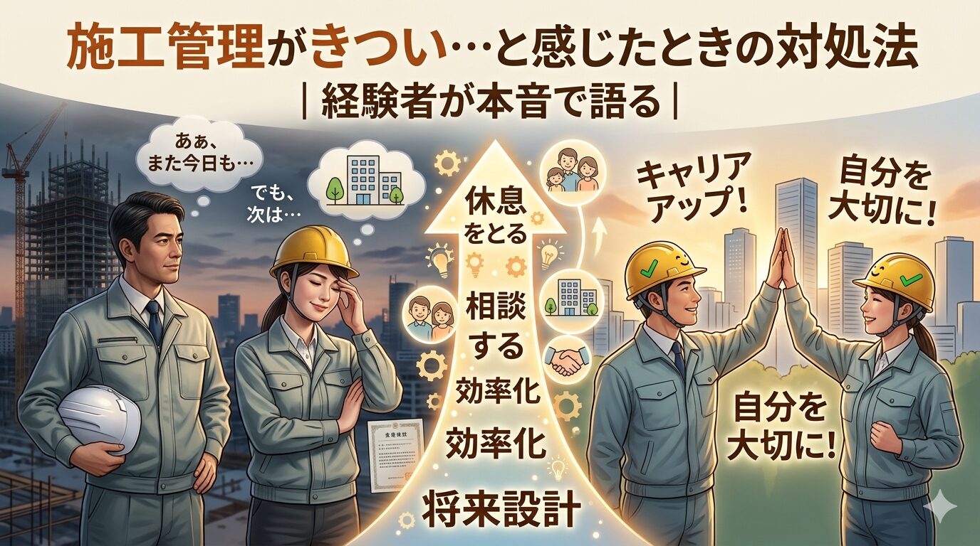 施工管理がきつい…と感じたときの対処法｜経験者が本音で語る
