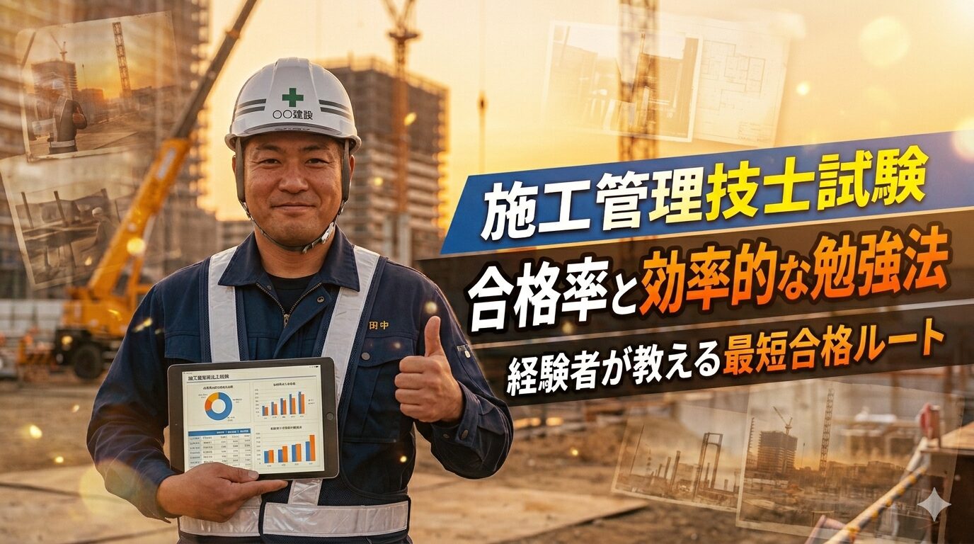 施工管理技士試験合格率と効率的な勉強法