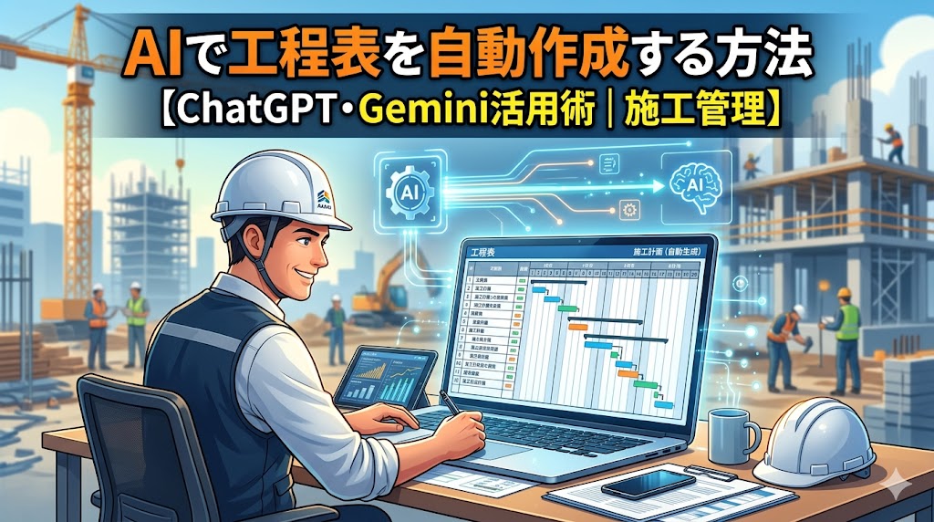 AIで工程表を自動作成する方法【ChatGPT・Gemini活用術｜施工管理】