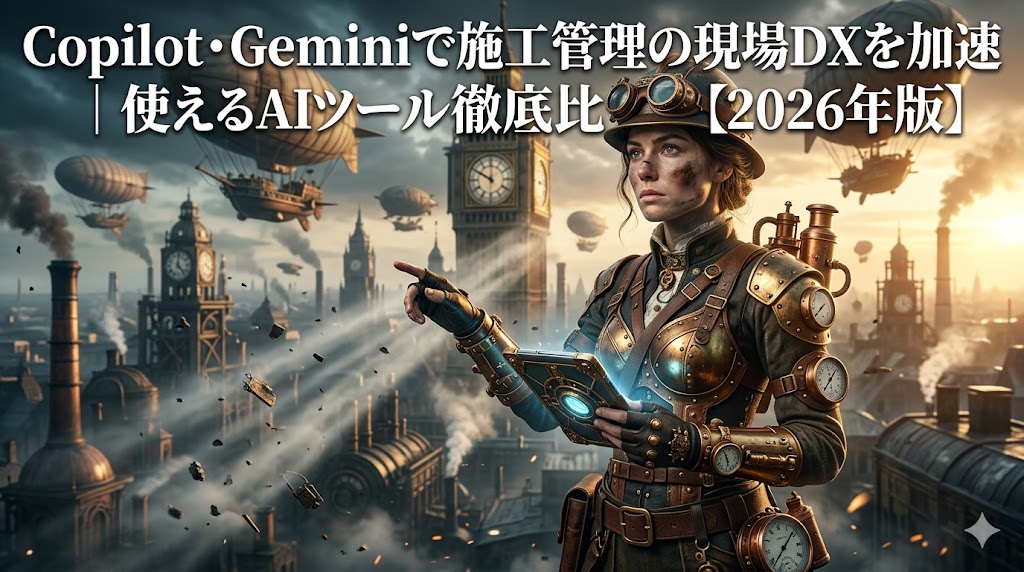 Copilot・Geminiで施工管理の現場DXを加速｜使えるAIツール徹底比較【2026年版】