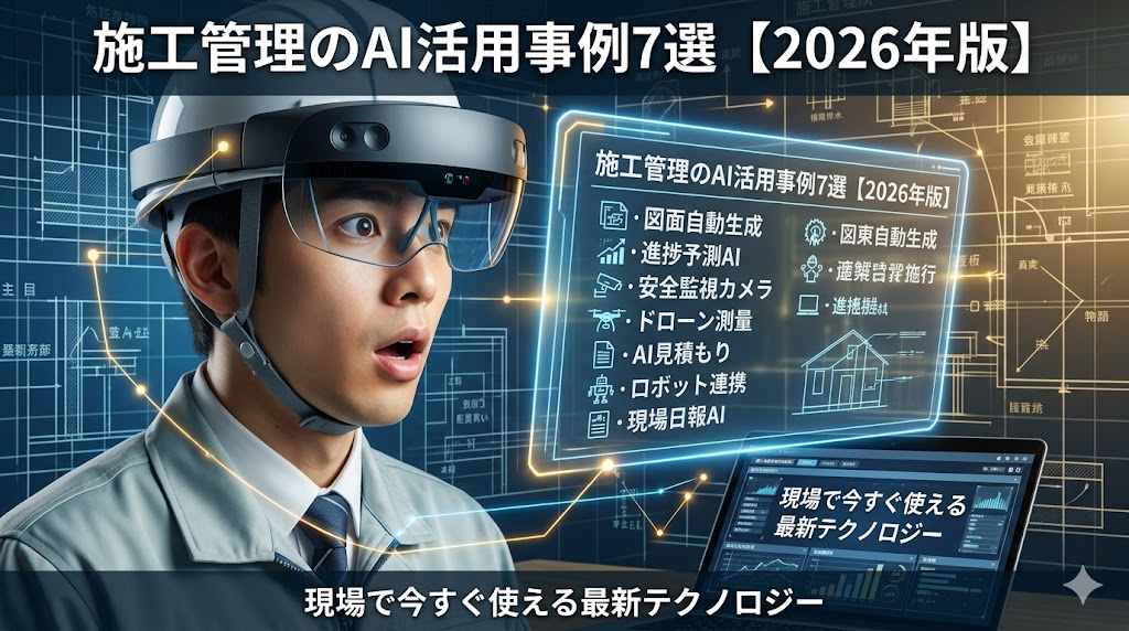 施工管理のAI活用事例7選【2026年版】現場で今すぐ使える最新テクノロジー
