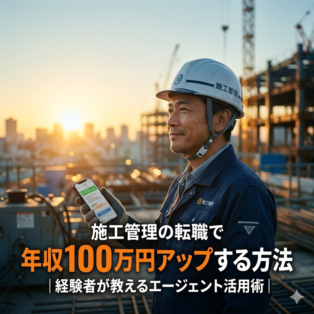 施工管理の転職で年収100万円アップする方法｜経験者が教えるエージェント活用術
