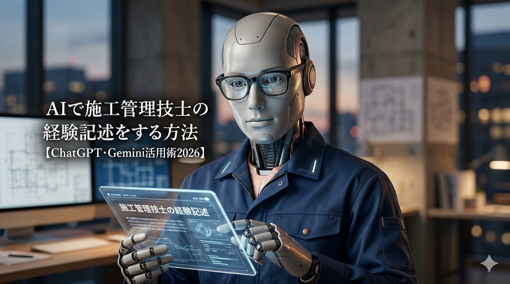 AIで施工管理技士の経験記述を自動生成する方法【ChatGPT・Gemini活用術2026】