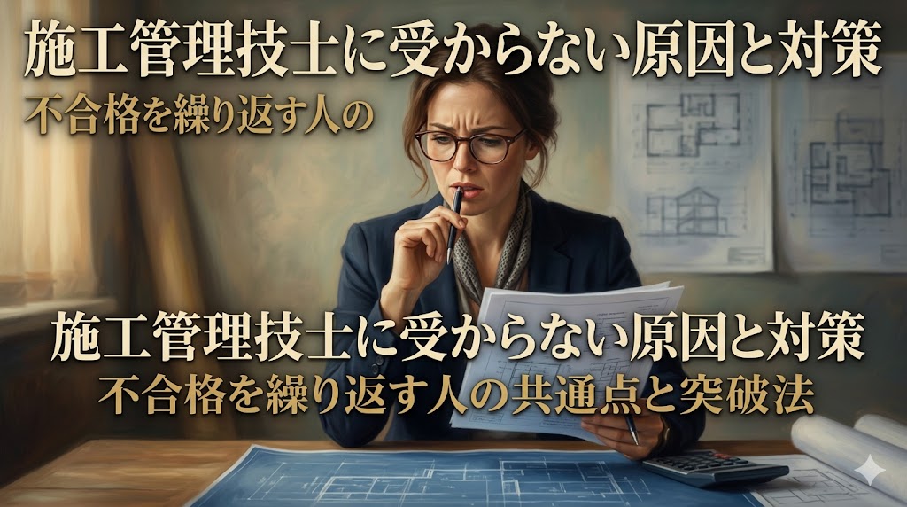 施工管理技士に受からない原因と対策｜不合格を繰り返す人の共通点と突破法