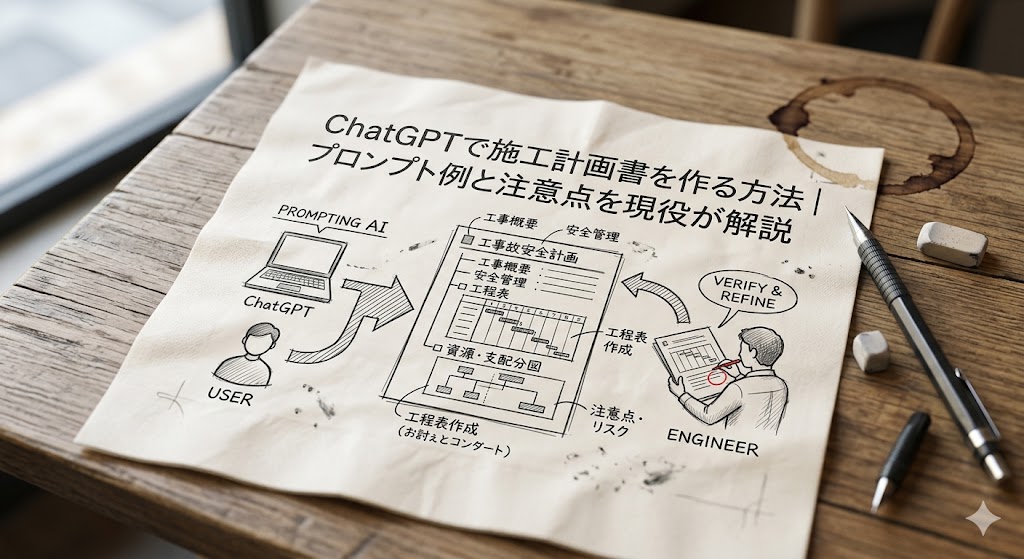 ChatGPTで施工計画書を作る方法｜プロンプト例と注意点を現役が解説