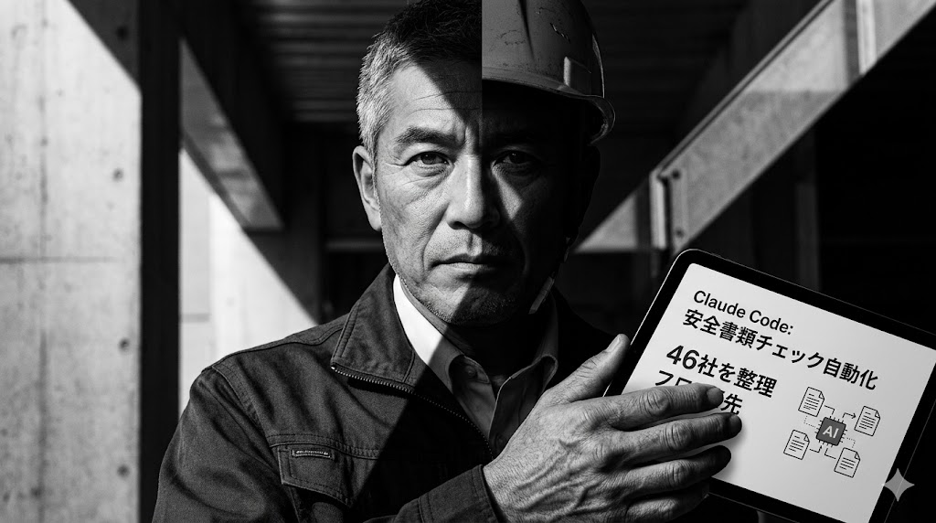 現役施工管理が安全書類チェックをClaude Codeで自動化してみた｜46社を整理してわかった現場AI開発のリアル