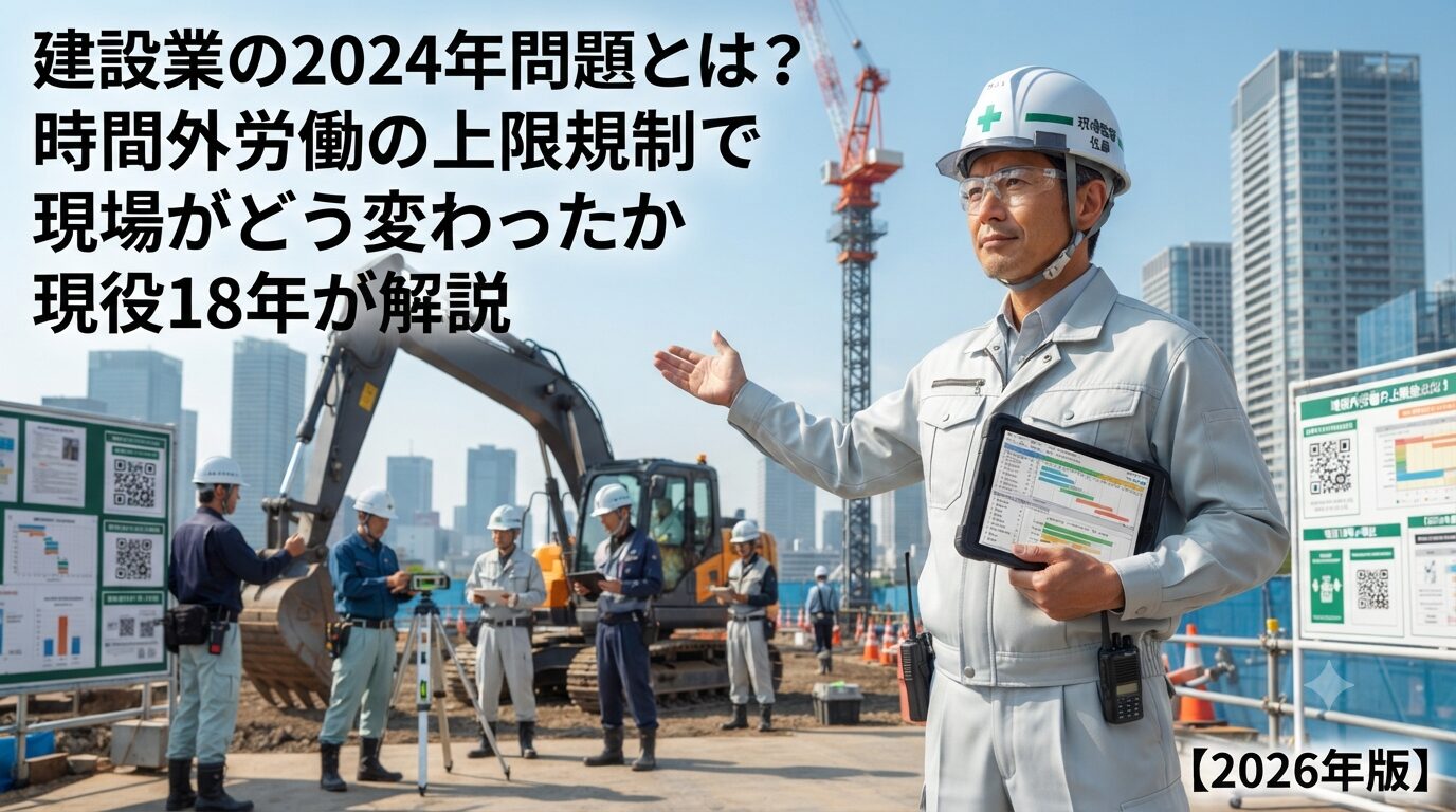 建設業の2024年問題とは？時間外労働の上限規制で現場がどう変わったか現役18年が解説【2026年版】