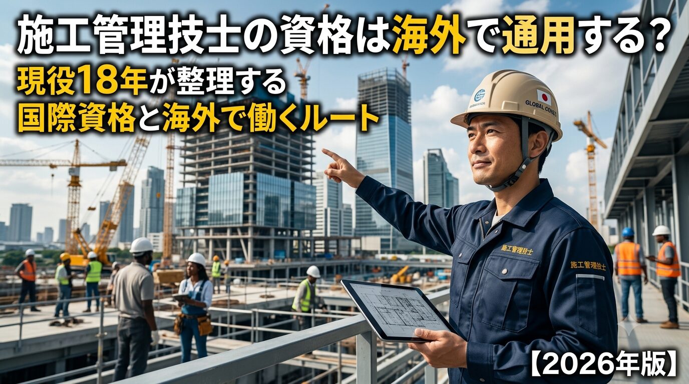 施工管理技士の資格は海外で通用する？現役18年が整理する国際資格と海外で働くルート【2026年版】